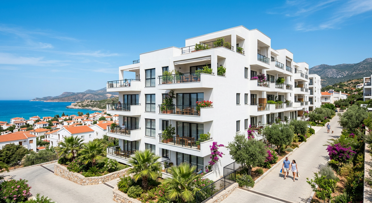 Modern bir apartman sitesi